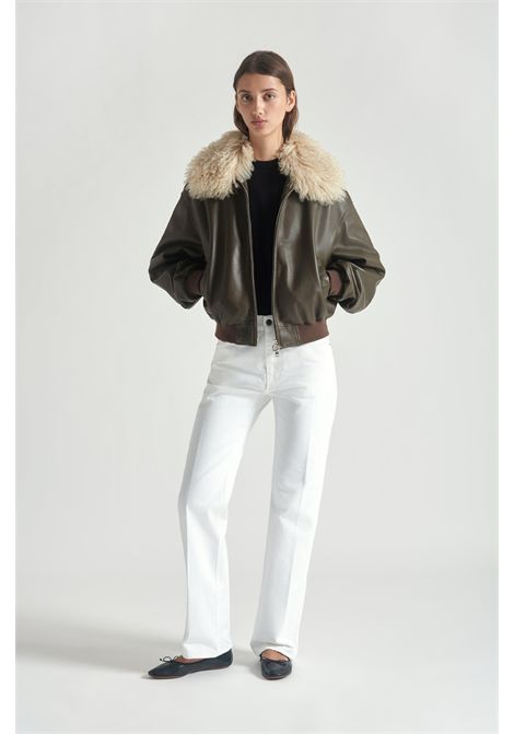 Grifoni Jeans Revel in Denim di Cotone Bianco Donna GRIFONI | Pantalone | G1AC0106OFF WHITE
